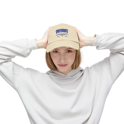 Without Doubt Unisex Distressed Cap – Vintage Washed Look
