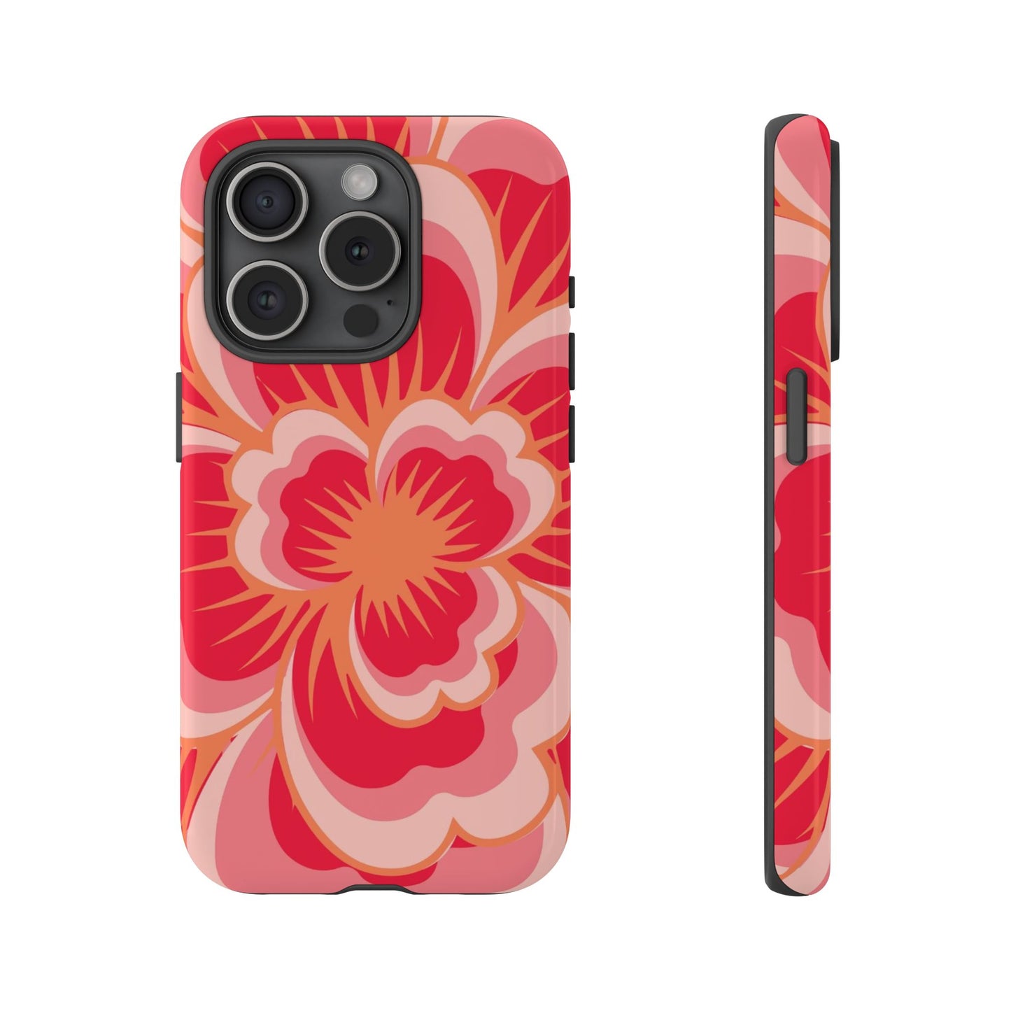 Bold Red Floral Phone Case – Vibrant Statement Cover