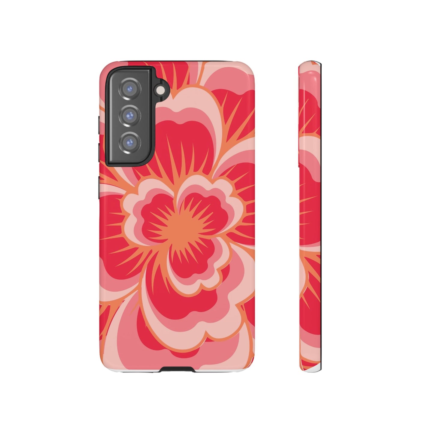 Bold Red Floral Phone Case – Vibrant Statement Cover