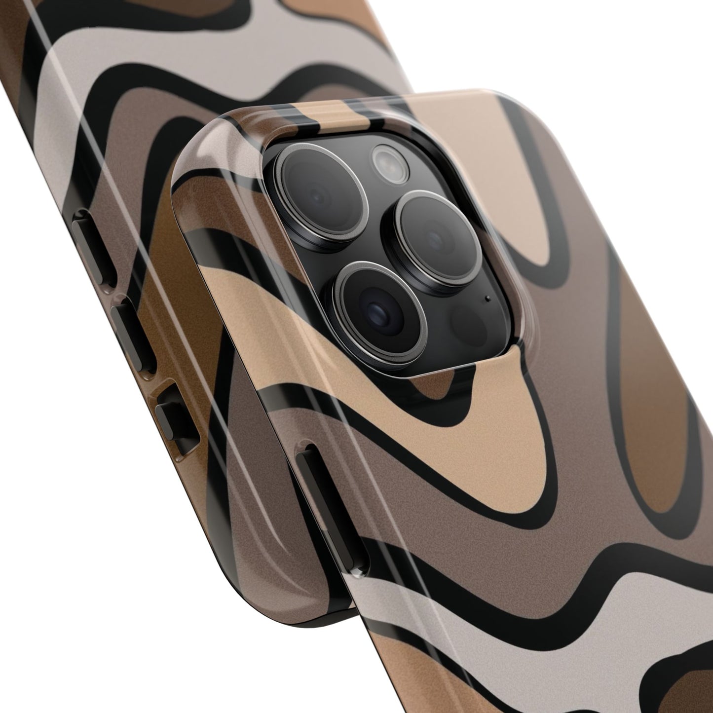 Retro Abstract Swirl Phone Case – 70s Aesthetic Vibes