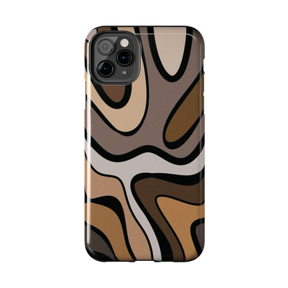 Retro Abstract Swirl Phone Case – 70s Aesthetic Vibes