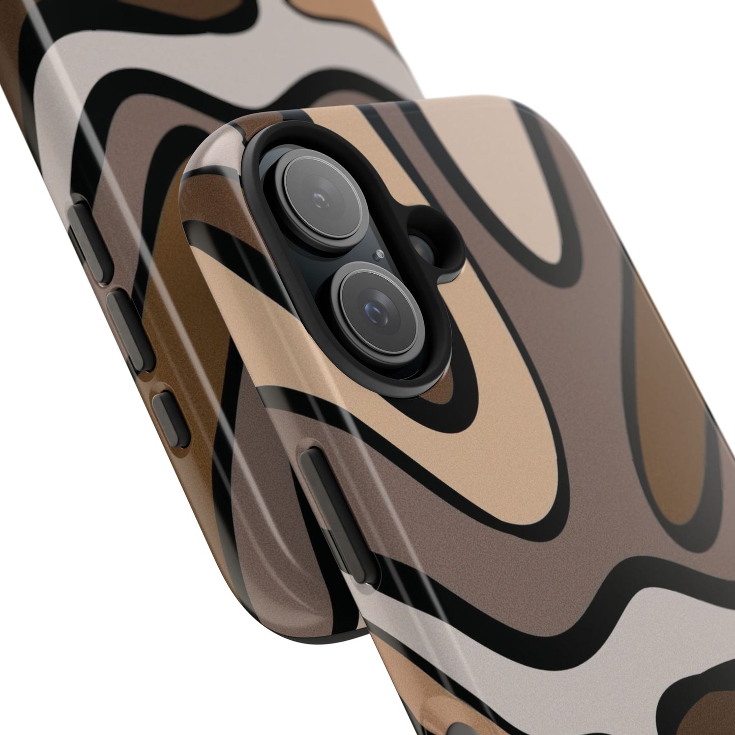 Retro Abstract Swirl Phone Case – 70s Aesthetic Vibes