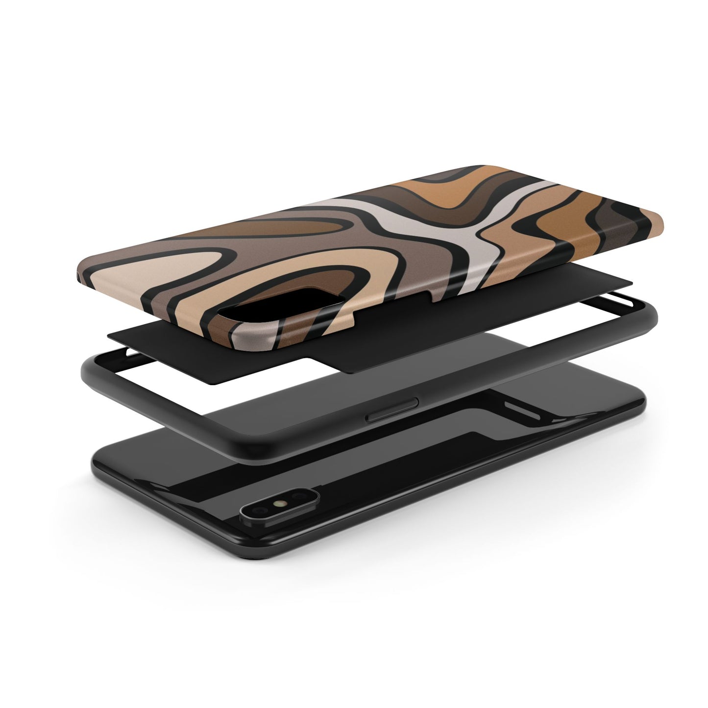 Retro Abstract Swirl Phone Case – 70s Aesthetic Vibes