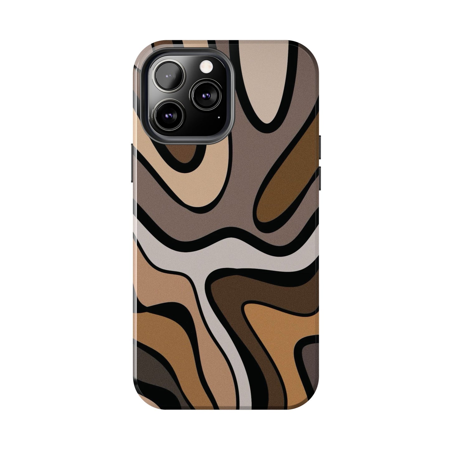 Retro Abstract Swirl Phone Case – 70s Aesthetic Vibes