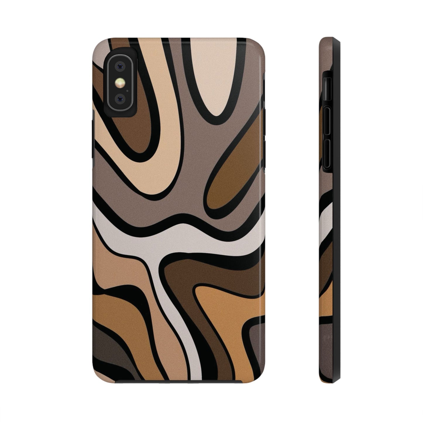 Retro Abstract Swirl Phone Case – 70s Aesthetic Vibes