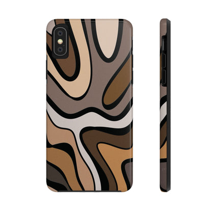 Retro Abstract Swirl Phone Case – 70s Aesthetic Vibes