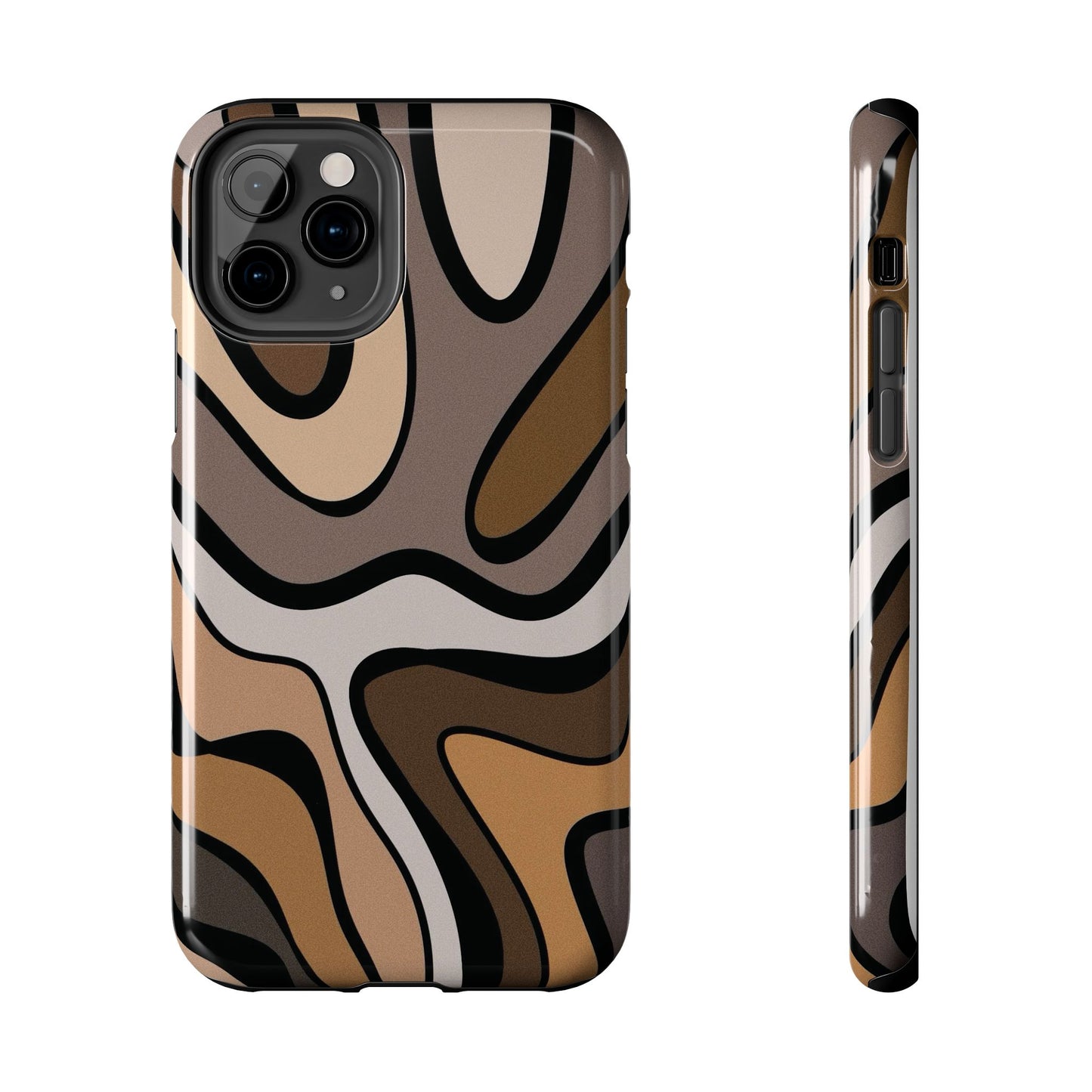 Retro Abstract Swirl Phone Case – 70s Aesthetic Vibes
