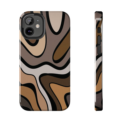 Retro Abstract Swirl Phone Case – 70s Aesthetic Vibes