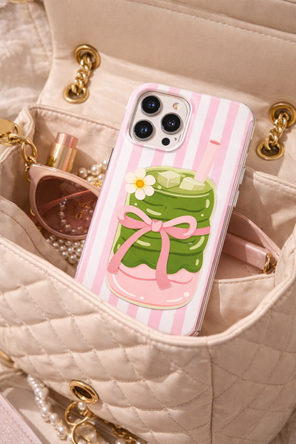 Matcha Girl Clear Phone Case