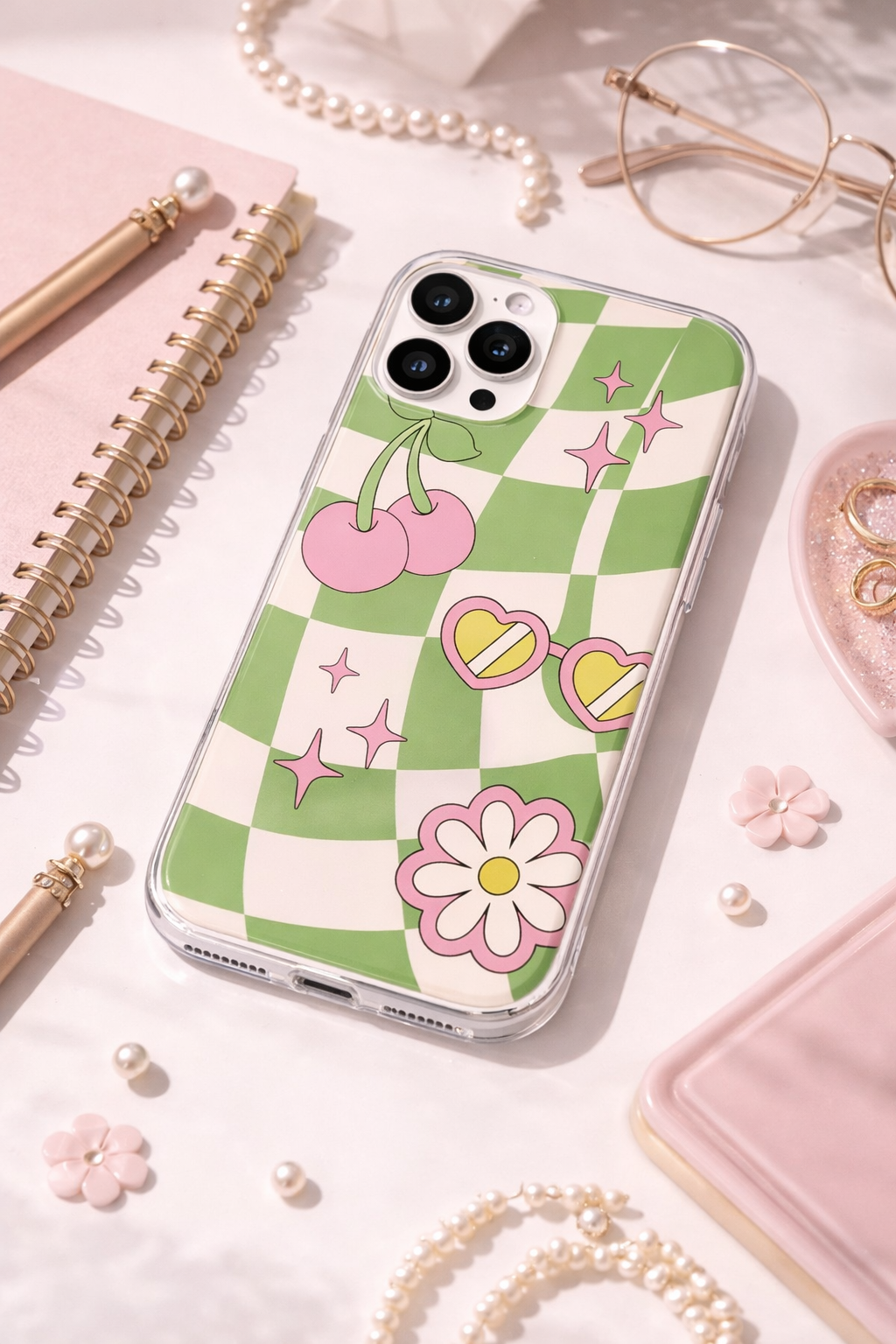 Retro Bloom Clear Phone Case