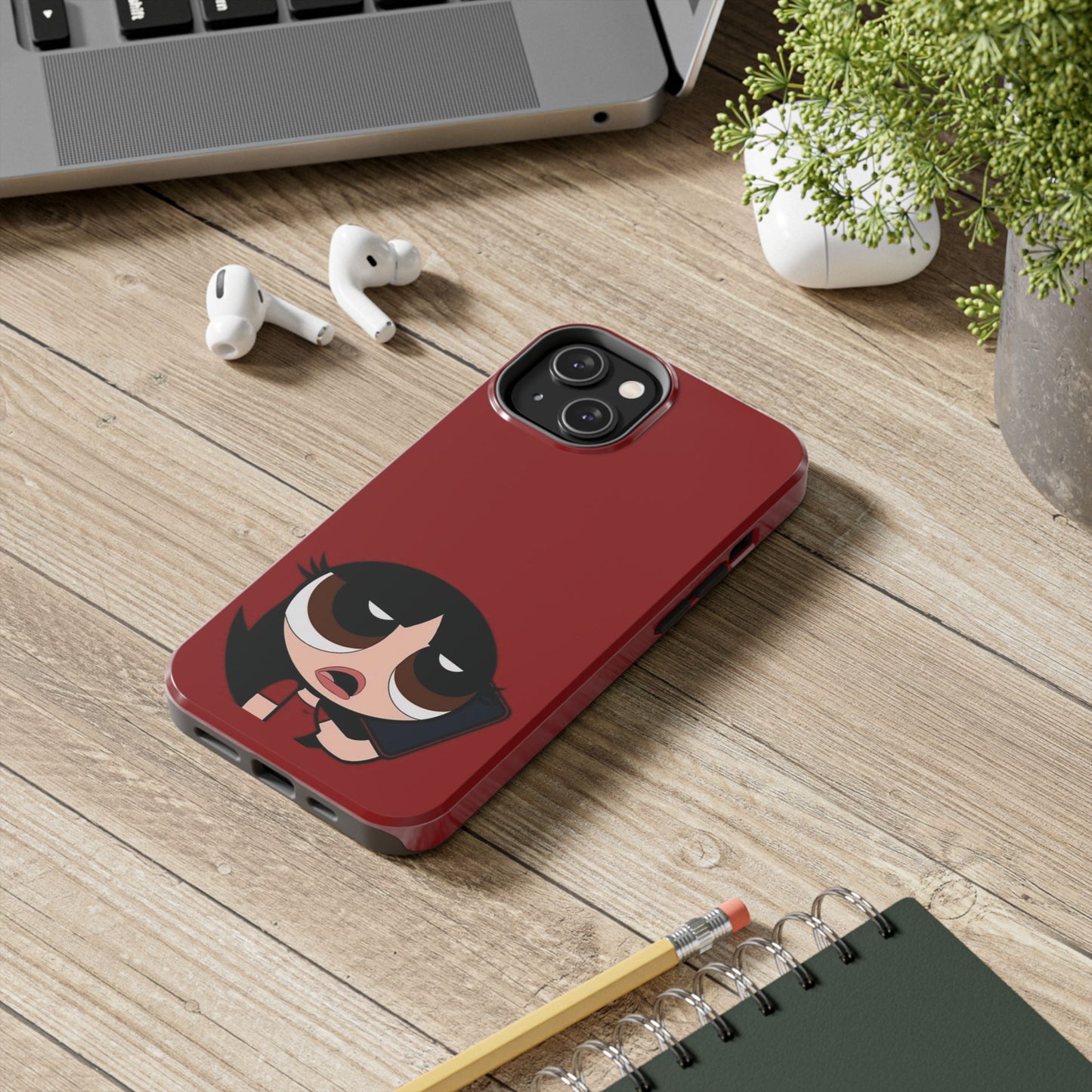 Blossom Red Powerpuff Phone Case | Cute Aesthetic Protective Cover