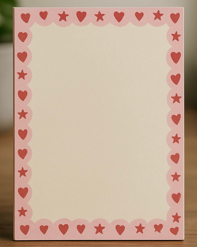 Heart & Star Notepad