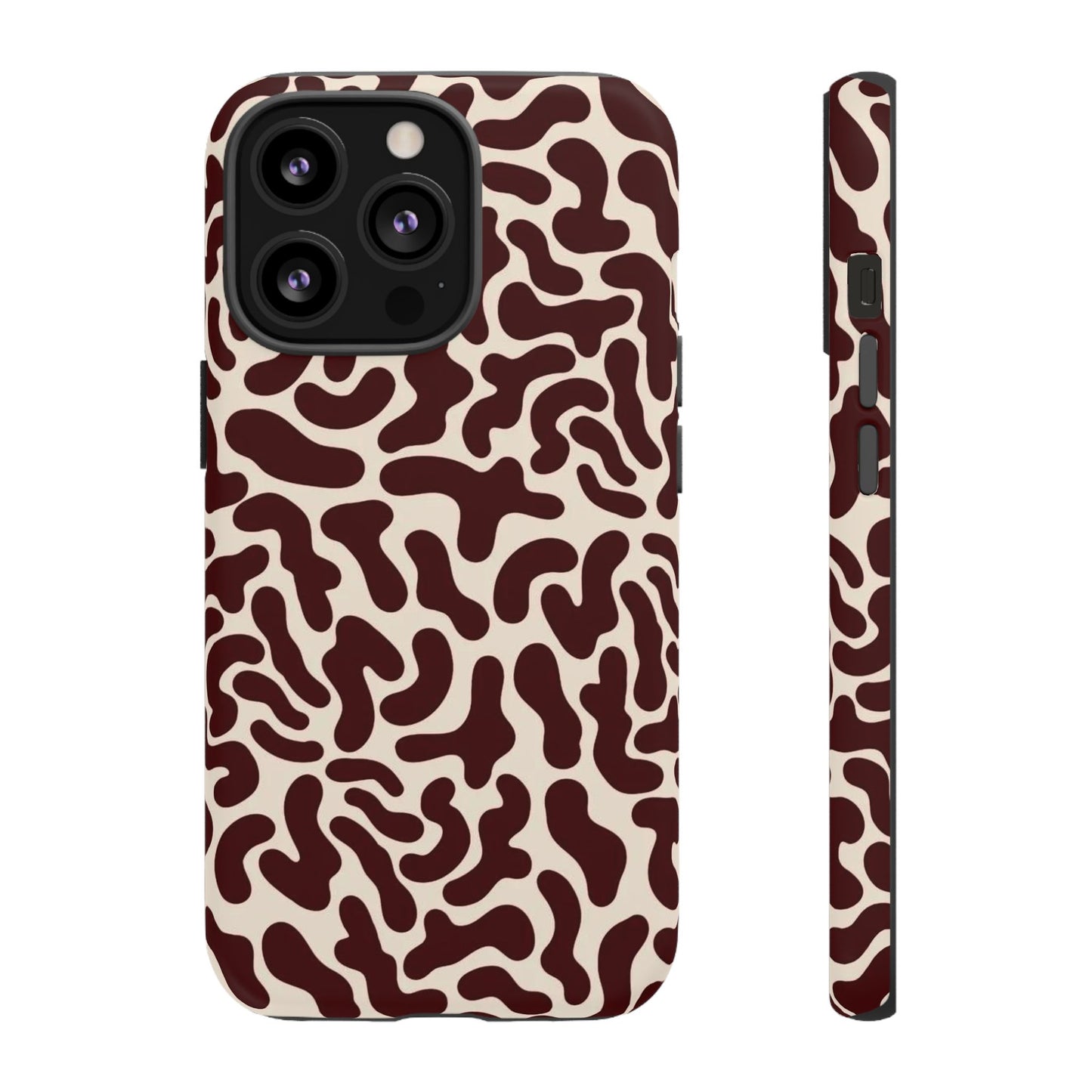 Brown Abstract Spots Phone Case