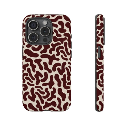Brown Abstract Spots Phone Case
