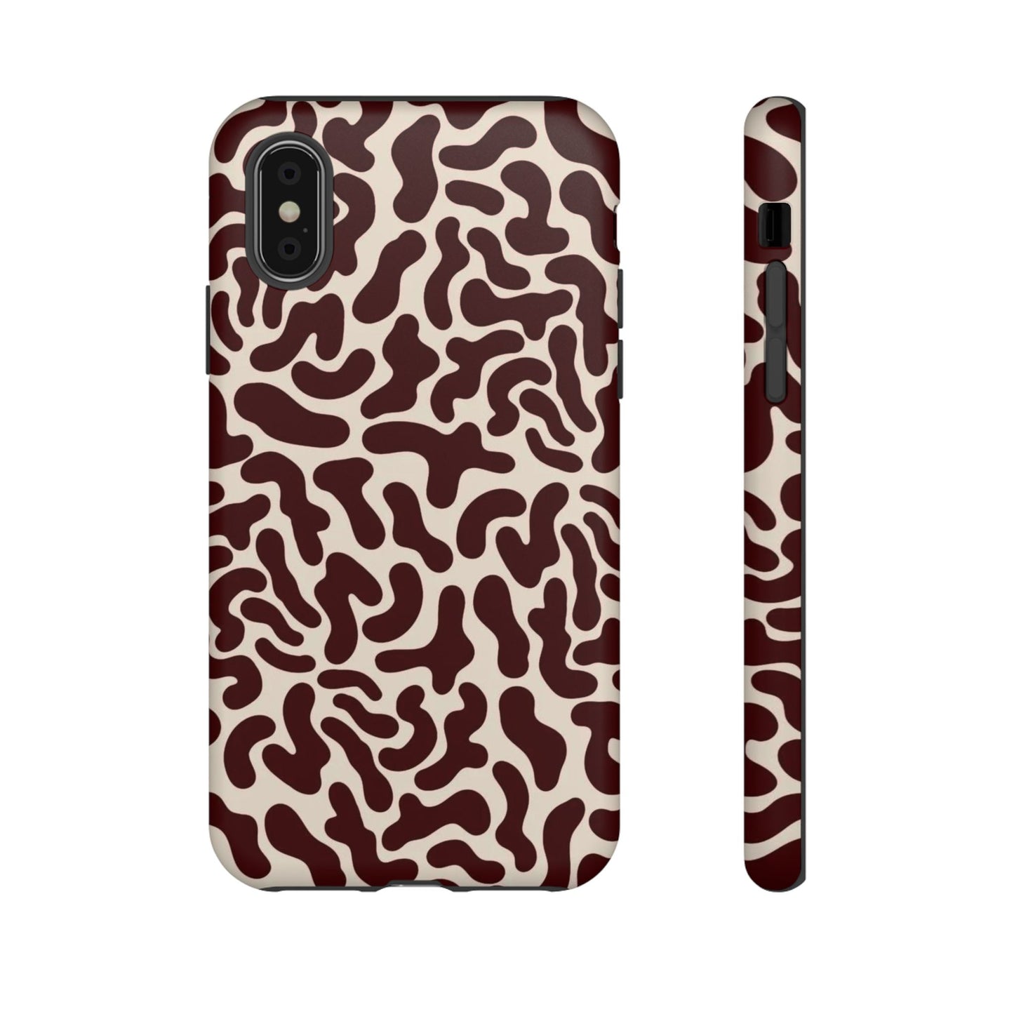 Brown Abstract Spots Phone Case