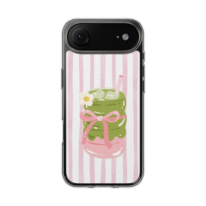 Matcha Girl Clear Phone Case
