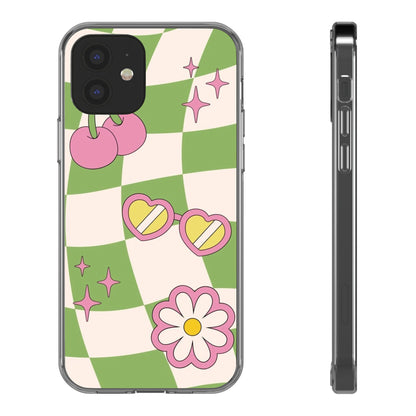 Retro Bloom Clear Phone Case