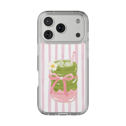 Matcha Girl Clear Phone Case