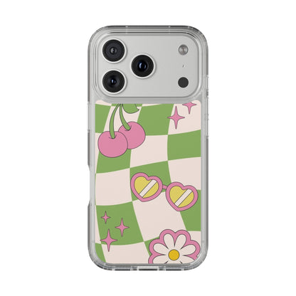 Retro Bloom Clear Phone Case