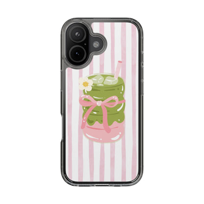 Matcha Girl Clear Phone Case