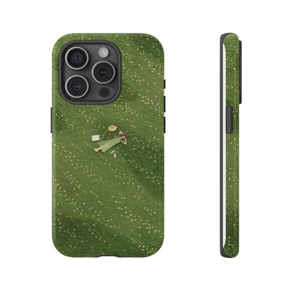 🌿 Green Picnic Phone Case – Minimal Aesthetic Design