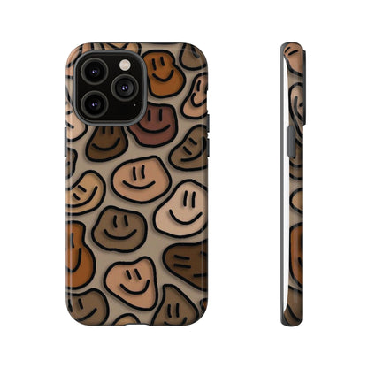 Smiley Pebbles Phone Case – Neutral Aesthetic