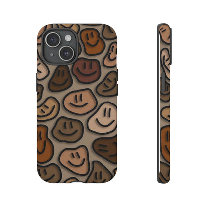 Smiley Pebbles Phone Case – Neutral Aesthetic
