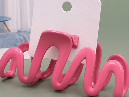 Wavy Pastel Hair Claw Clip – 9 cm