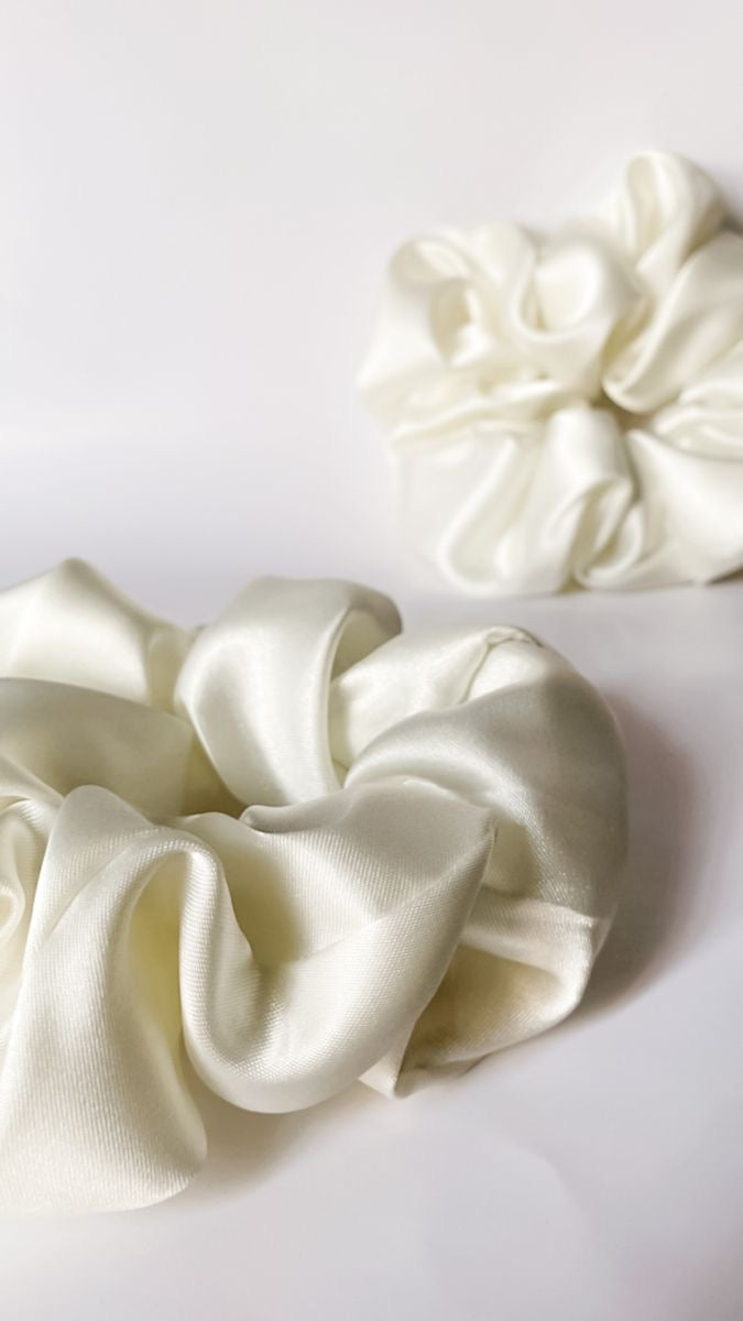 Satin Scrunchies – Set of 2 (Soft & Gentle on Hair)