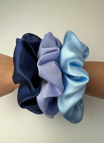 Satin Scrunchies – Set of 2 (Soft & Gentle on Hair)