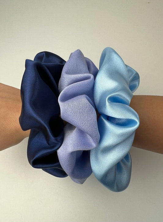 Satin Scrunchies – Set of 2 (Soft & Gentle on Hair)