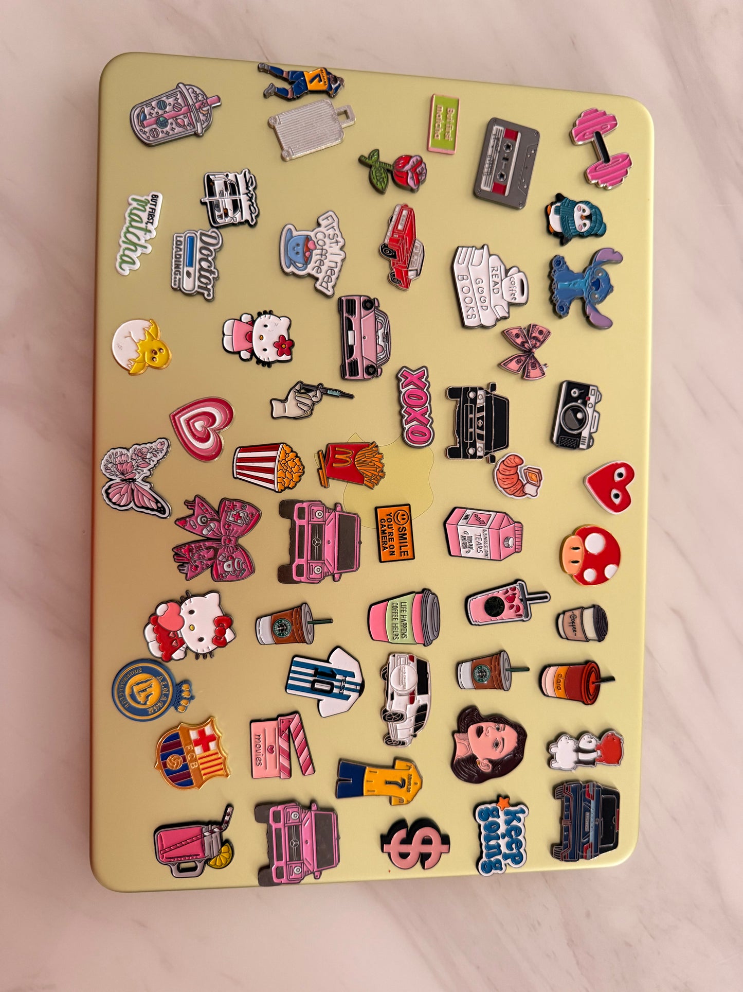Cute Aesthetic Enamel Sticker Collection 🎀✨ | Cartoon & Minimal Sticker