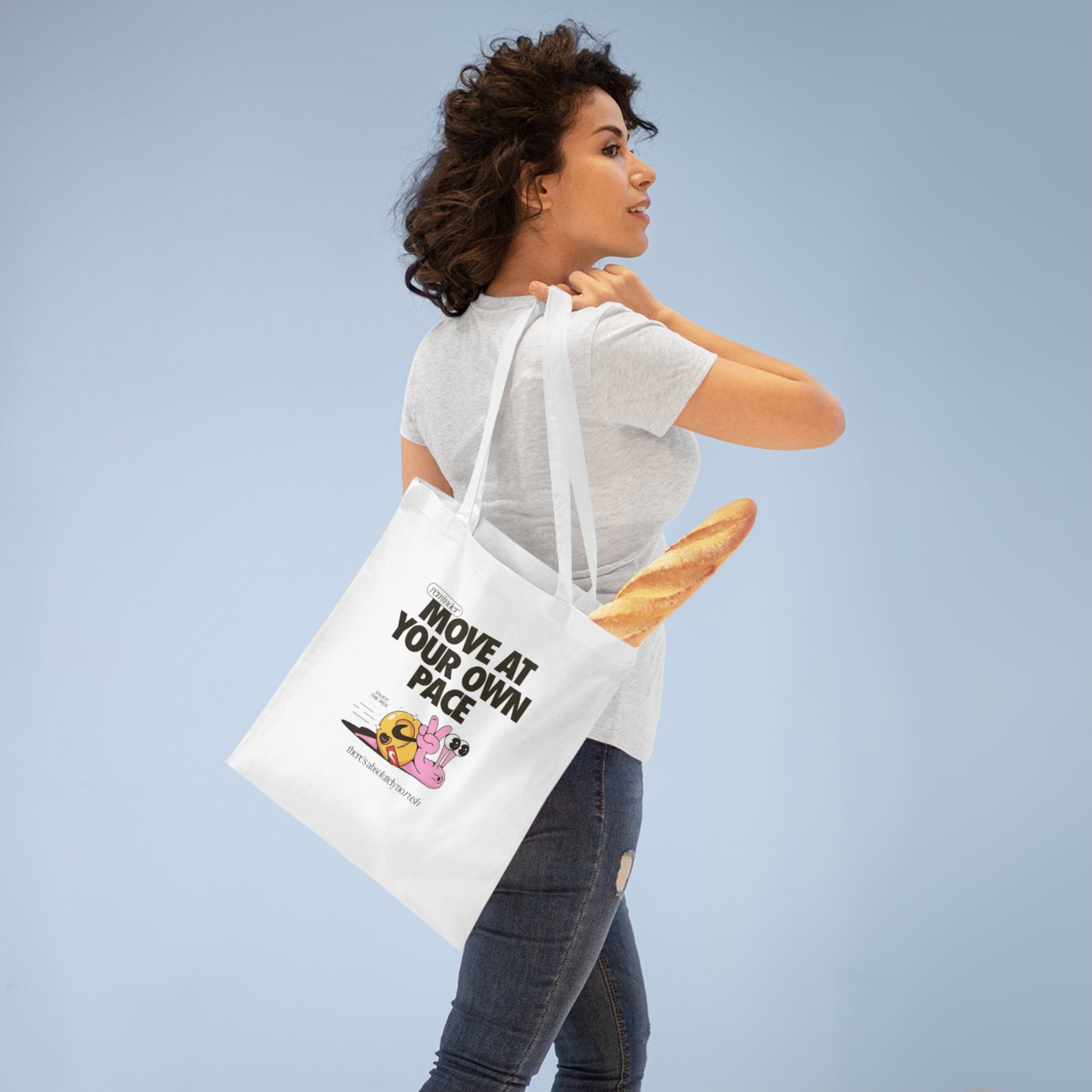 Move at Your Own Pace Tote Bag | Motivational Eco Shopper