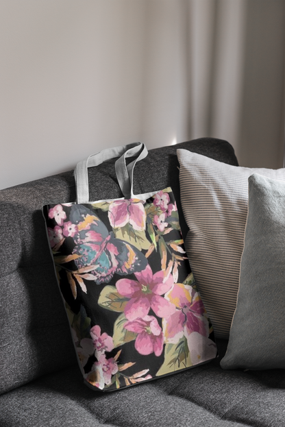 Floral canvas tote bag- Everyday carryall