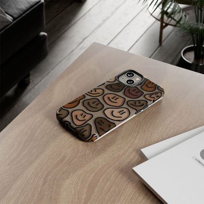 Smiley Pebbles Phone Case – Neutral Aesthetic