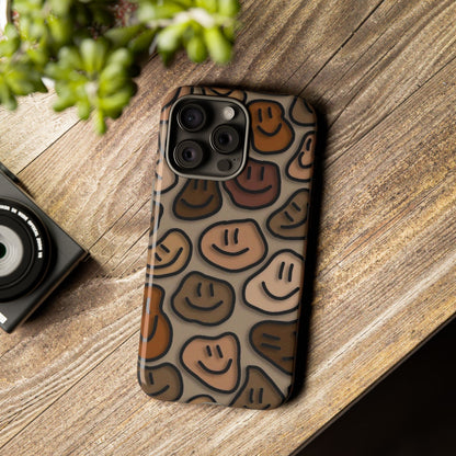 Smiley Pebbles Phone Case – Neutral Aesthetic
