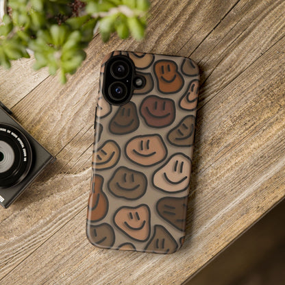 Smiley Pebbles Phone Case – Neutral Aesthetic