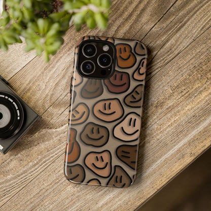 Smiley Pebbles Phone Case – Neutral Aesthetic