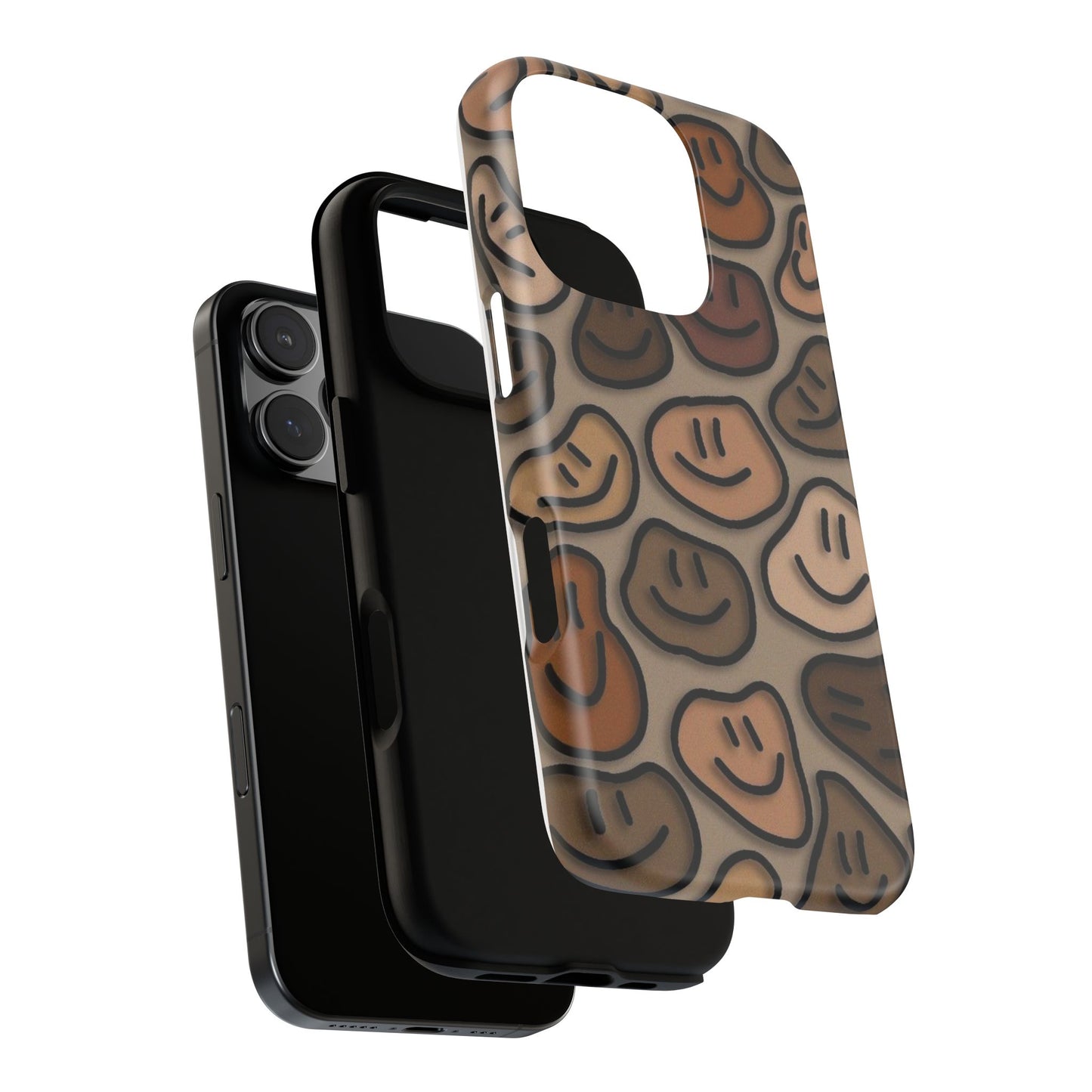 Smiley Pebbles Phone Case – Neutral Aesthetic