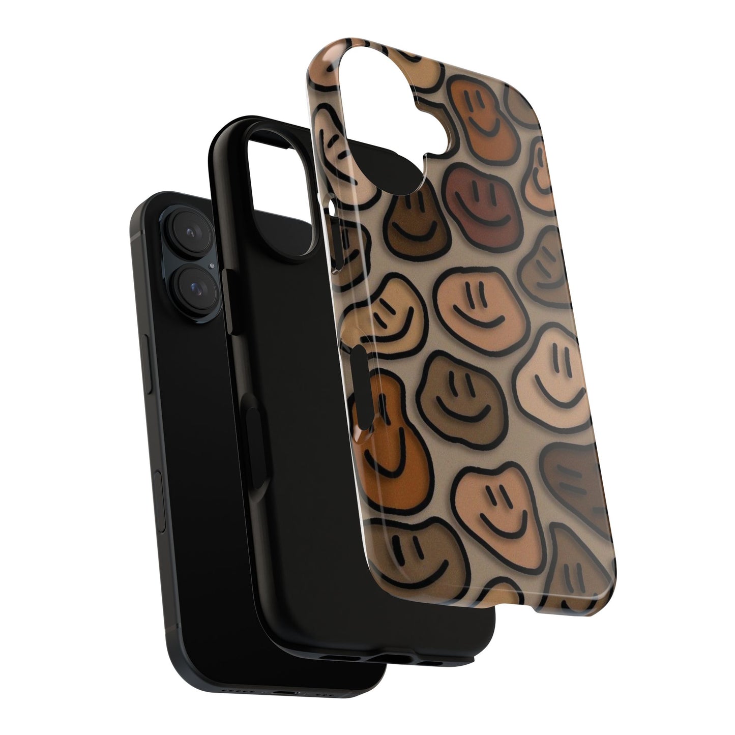 Smiley Pebbles Phone Case – Neutral Aesthetic
