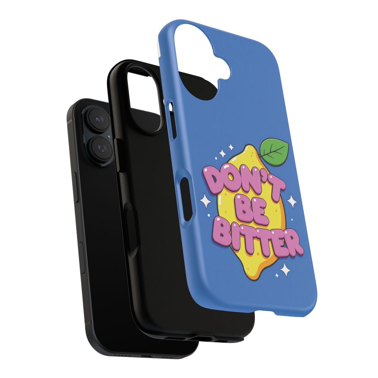 Don’t Be Bitter Phone Case – Cute Lemon Graphic on Bright Blue Background