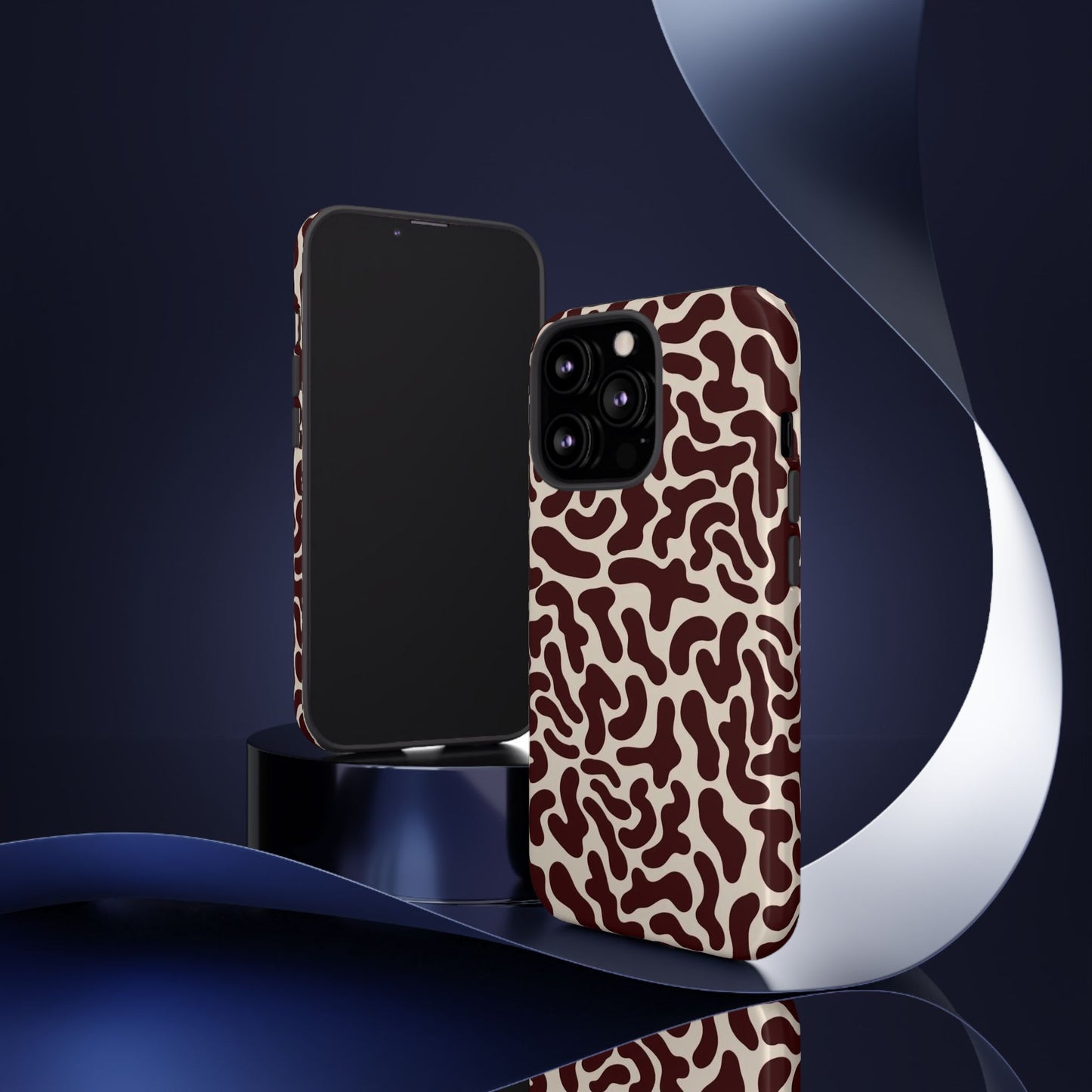 Brown Abstract Spots Phone Case