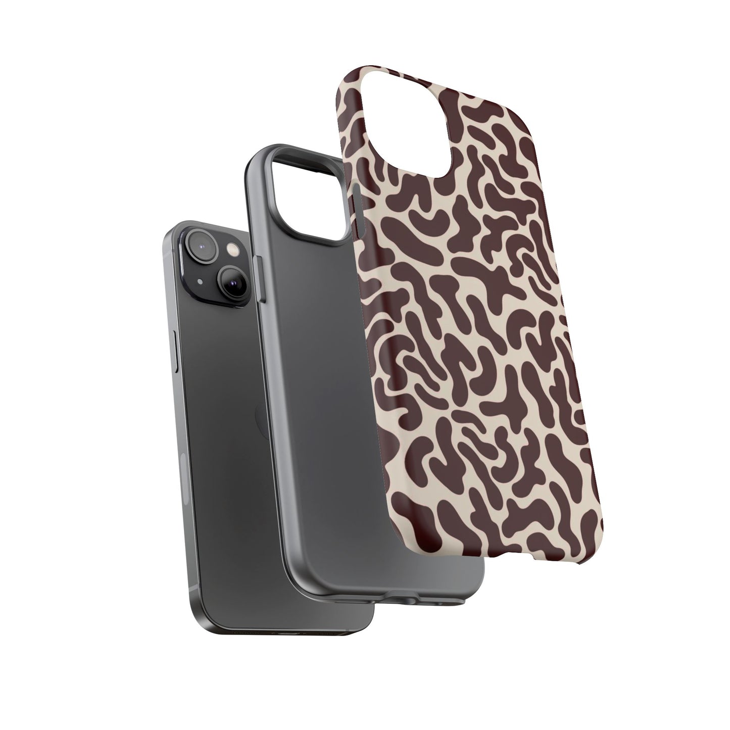 Brown Abstract Spots Phone Case