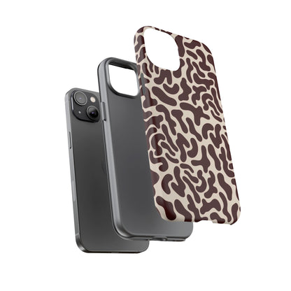 Brown Abstract Spots Phone Case