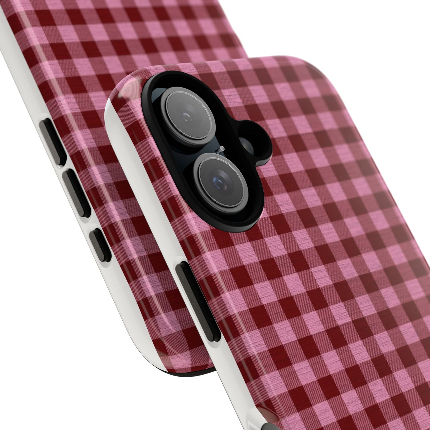 Red Gingham Aesthetic Phone Case | Cute Checkered iPhone Cover