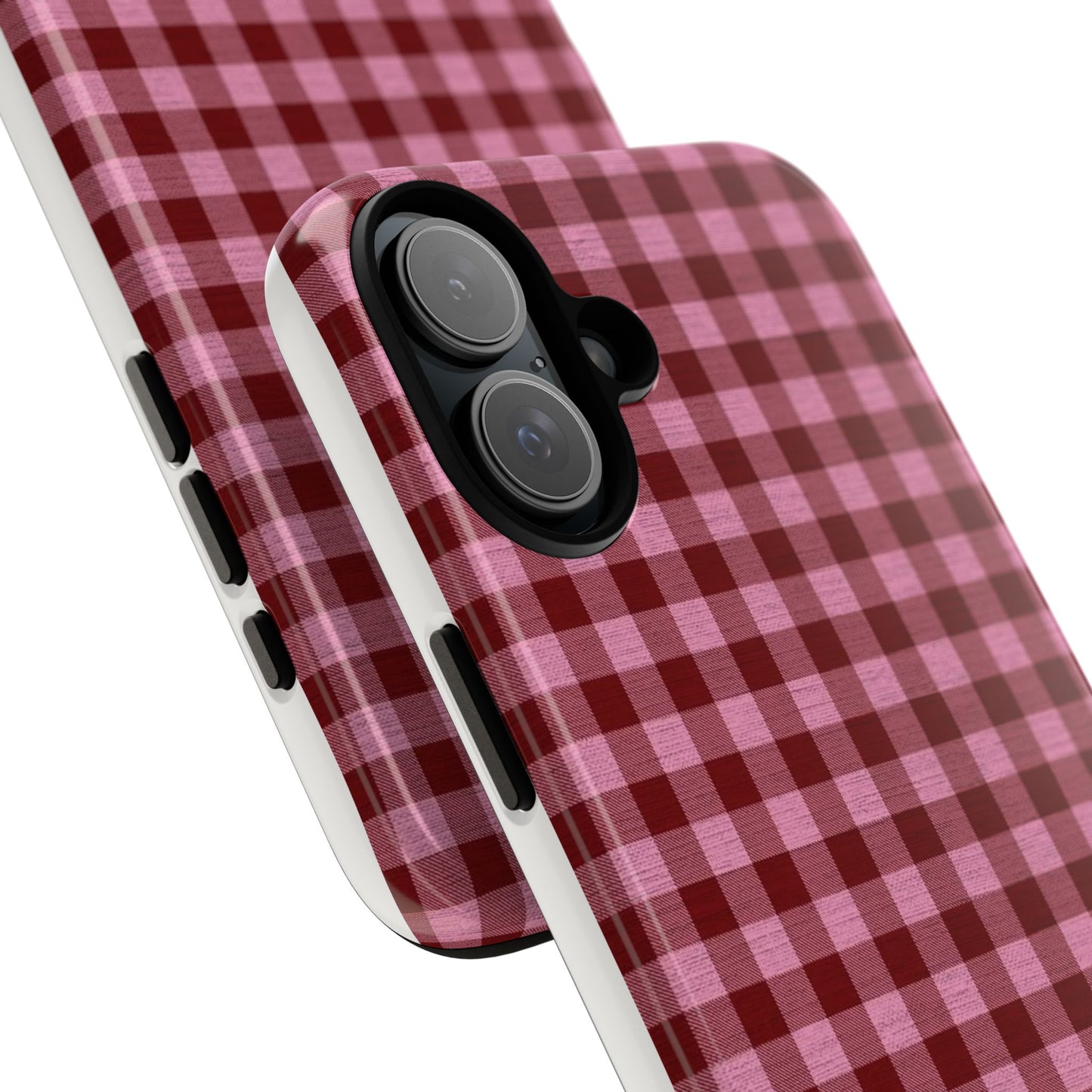 Red Gingham Aesthetic Phone Case | Cute Checkered iPhone Cover