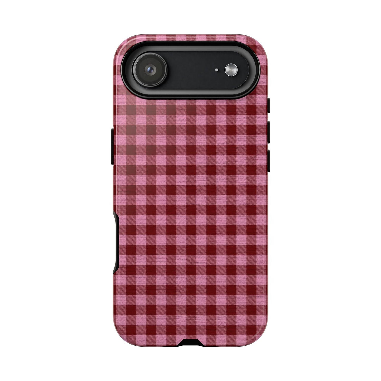 Red Gingham Aesthetic Phone Case | Cute Checkered iPhone Cover