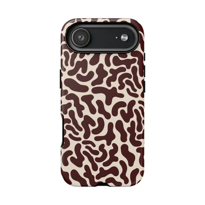 Brown Abstract Spots Phone Case