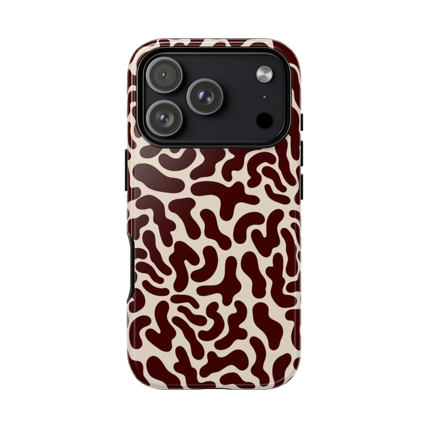 Brown Abstract Spots Phone Case