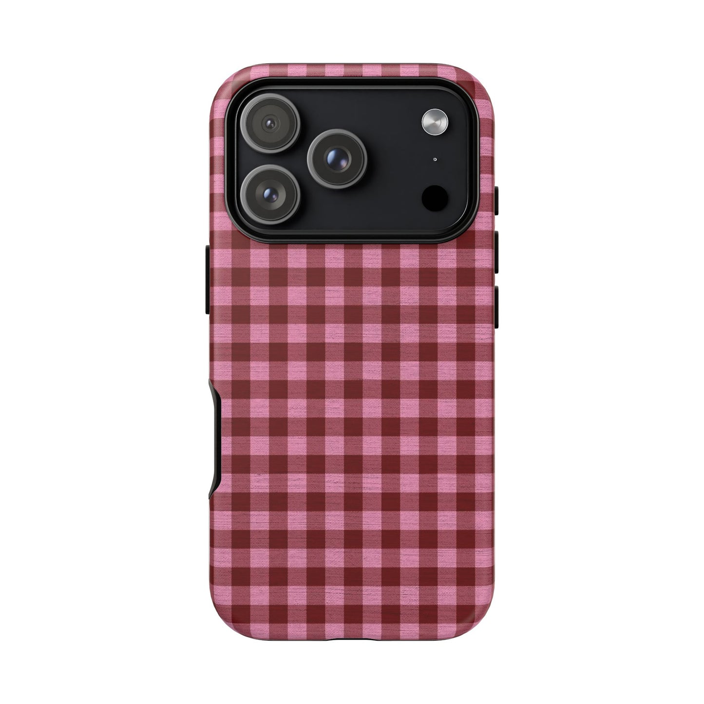 Red Gingham Aesthetic Phone Case | Cute Checkered iPhone Cover